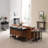 Ironcraft Solid + Manufactured Wood Side Table-1054744318