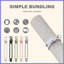20 Pack Silicone Cable Ties, Adjustable Flexible Cord Organizers for Household & Office Use