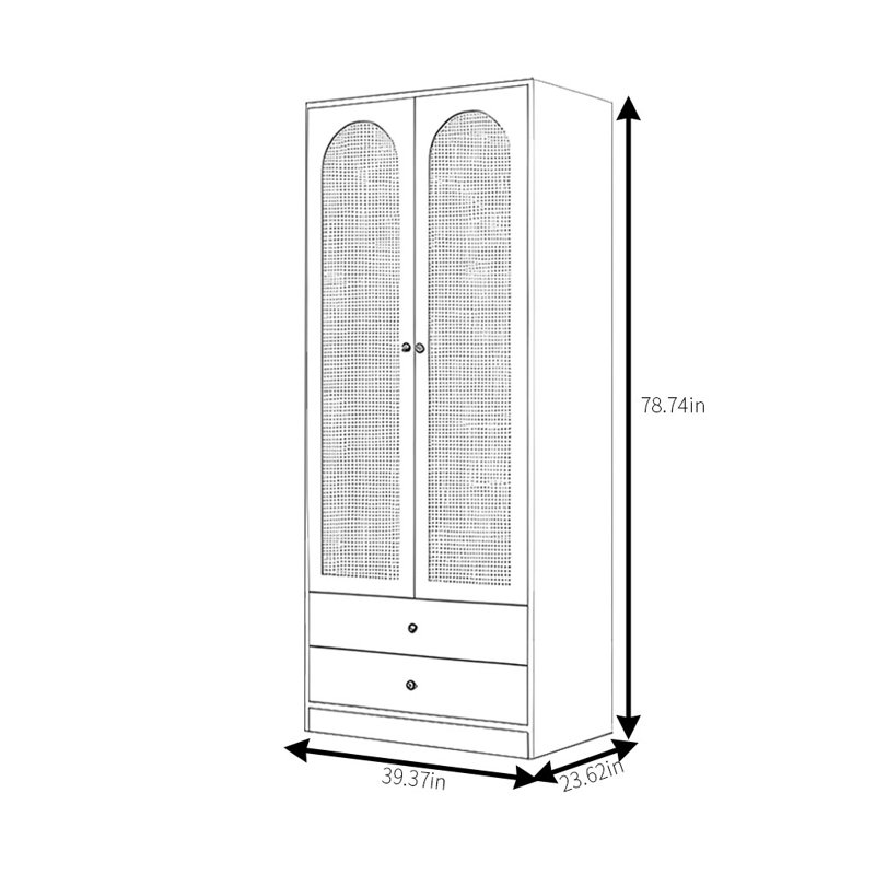 Debany, 79" H x 39" W x 24" D