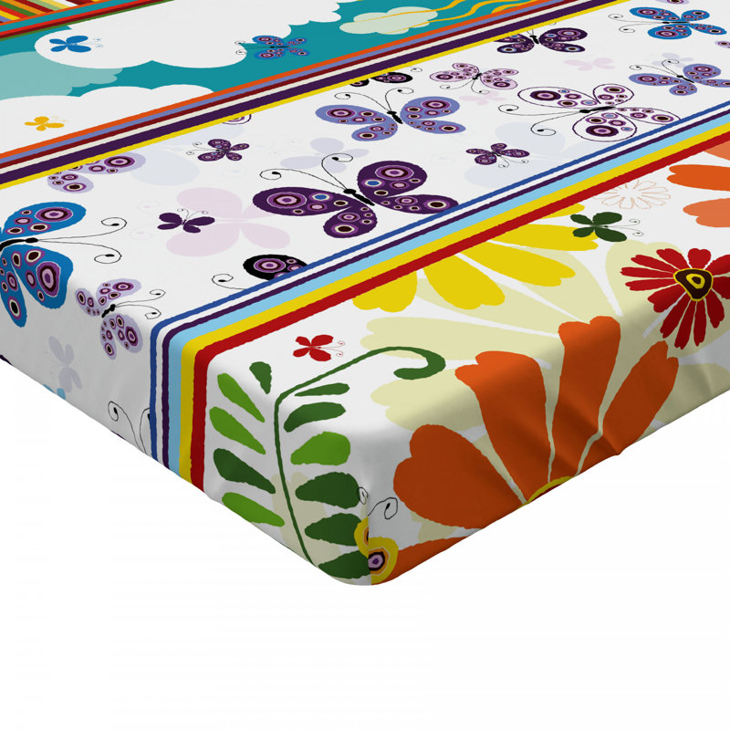 Microfiber Striped Fitted Sheet, Full Fitted Sheet
