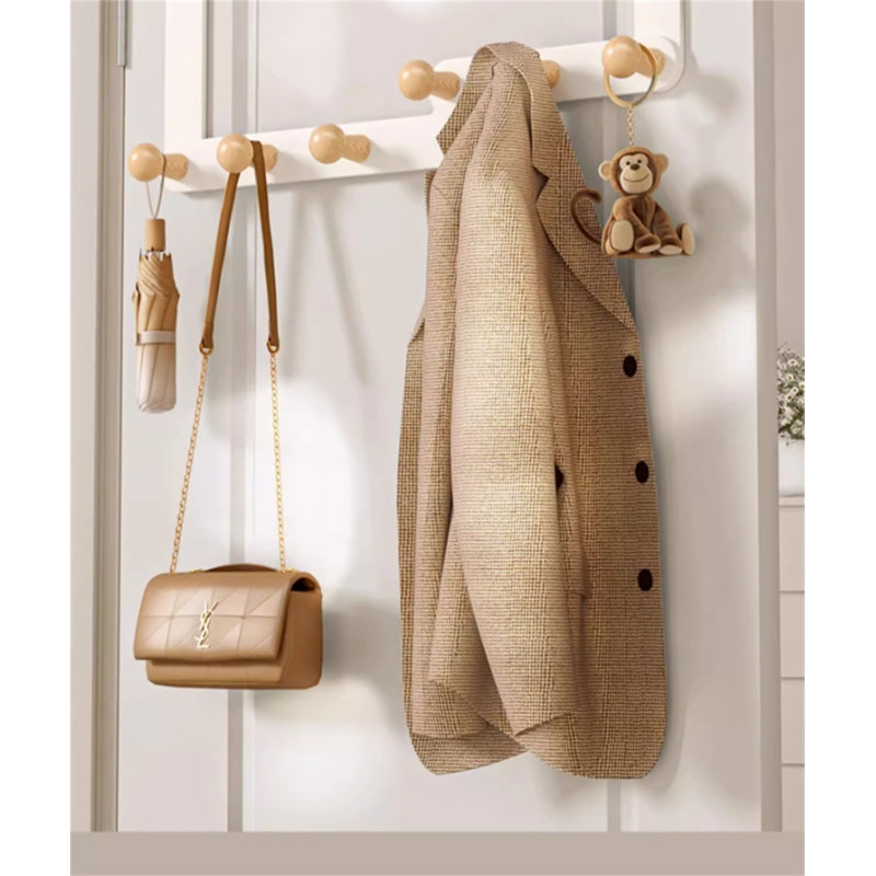 Crochet pour porte en fer et bois, H 9,84 po x l 23,22 po x P 1,81 po