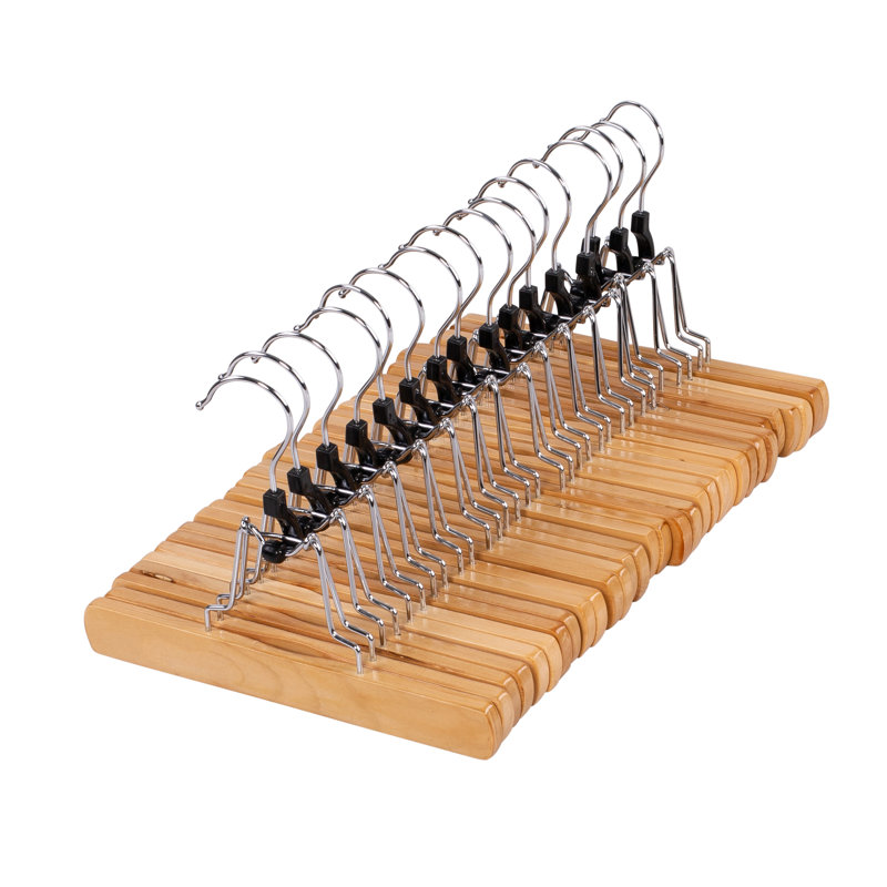 Marnell Wood Hangers With Clips for Skirt/Pants
