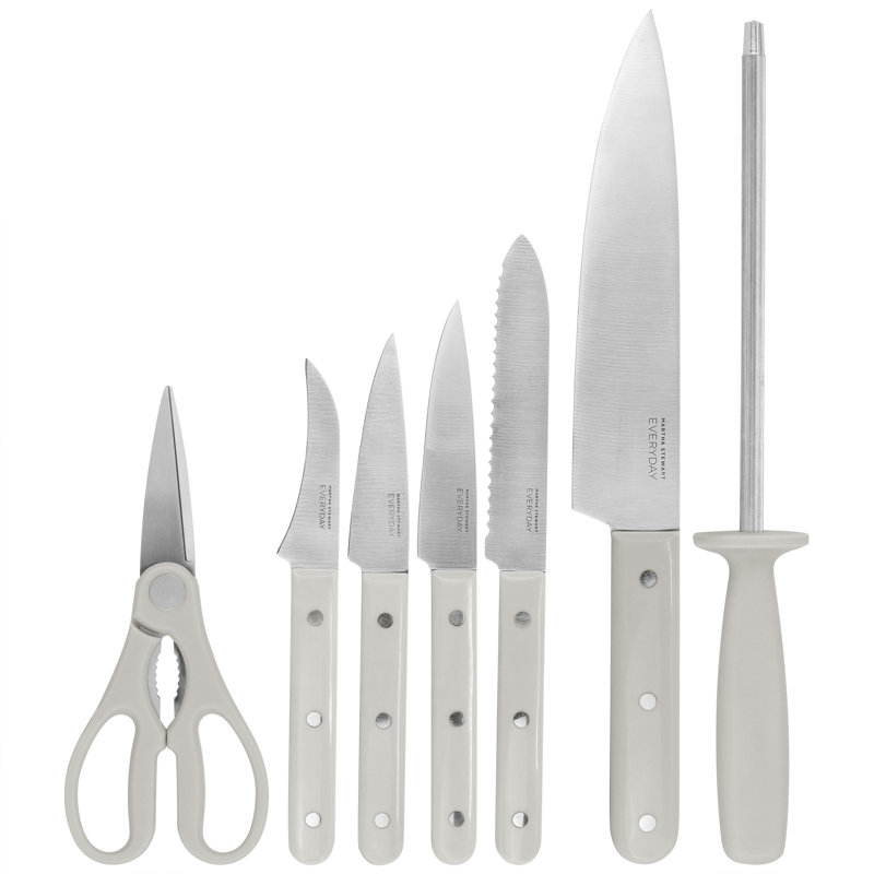 Ensemble de couteaux 12 pièces Martha Stewart, Gris clair