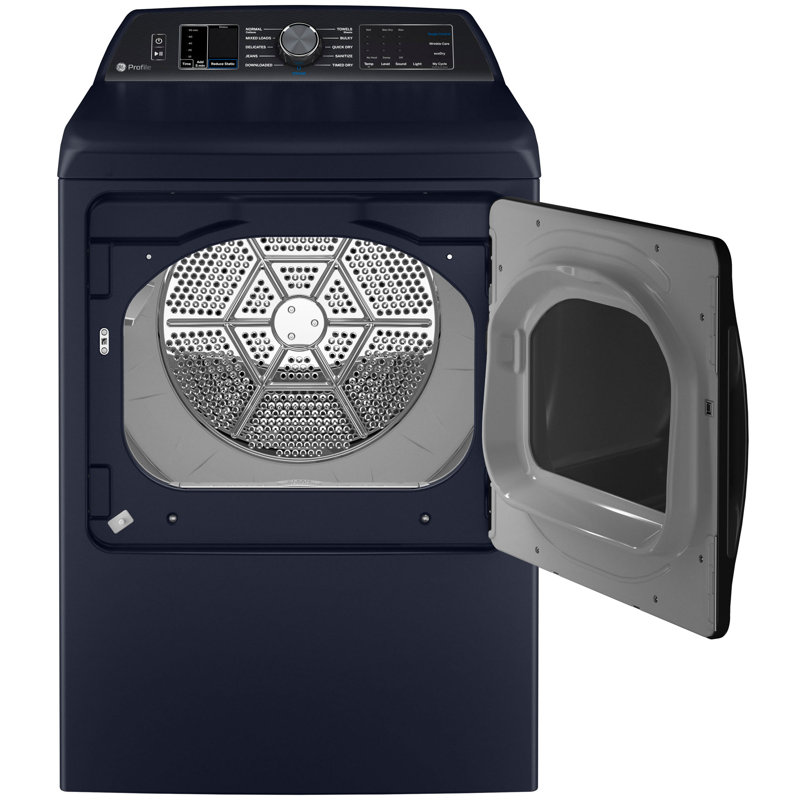 GE Profile ENERGY STAR® 7.3 cu. ft. Capacity Smart Electric Dryer with Steam and Washer Link, Natural Gas