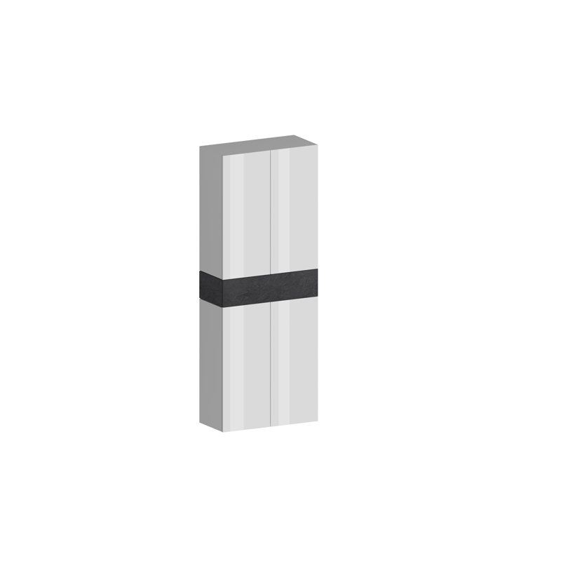 40 Pair Shoe Storage Cabinet, White/Grey