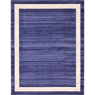Tapis décoratif géométrique bleu dédemona