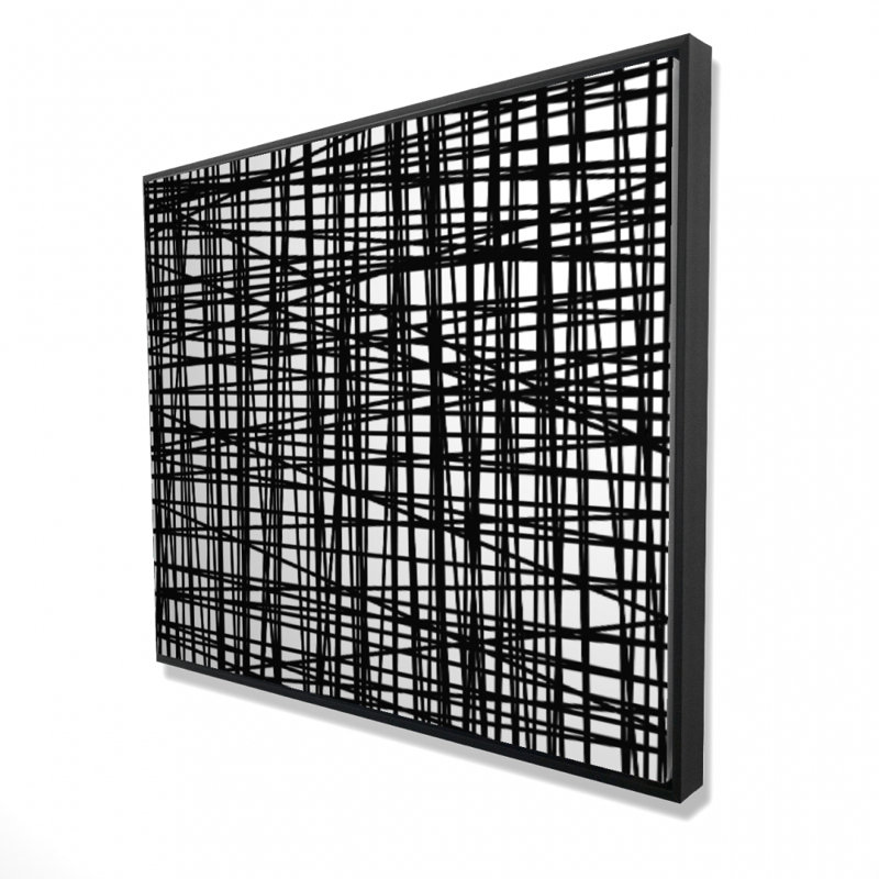 «Abstract Small Stripes» sur toile, H 48 po x l 60 po