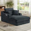 47.2" W Compression Corduroy Chaise Lounge, Deep Seat Sofa with Cup Holder and Storage Bag, No Assembly Required-1346242587