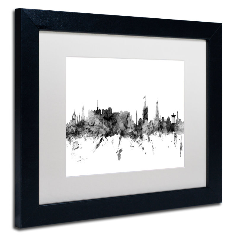 « édimbourg horizon b&w », impression encadrée, H 11 po x l 14 po x P 0,5 po