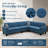 Modular 4-Piece Sectional Sofa – Customizable Corner Couch for Movie Nights & Family Gathering, Easy Rearrange Design, Multiple Colors Available-1907226112