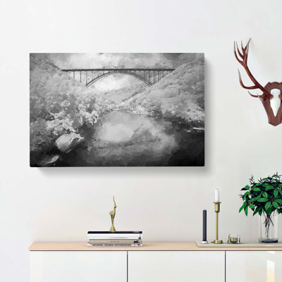New River Gorge Bridge in Abstract - Wrapped Canvas