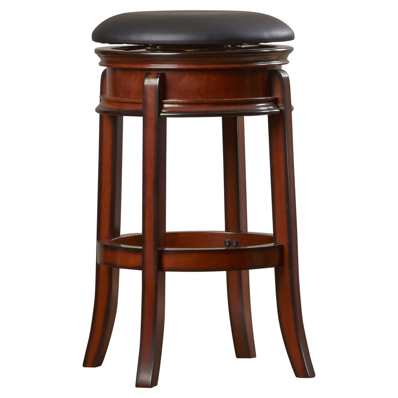 Avelina Swivel Upholstered Counter Stool with Solid Wood Frame, Bar Stool (29” Seat Height)