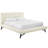 Julia Queen Biscuit Tufted Upholstered Fabric Platform Bed-1581678393