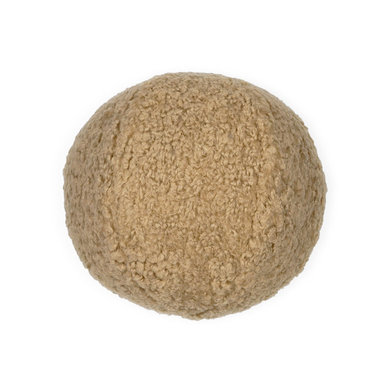 Coussin décoratif Poodle Ball, H 10 po x l 10 po, Latte