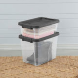 Sterilite Clear Plastic Stacking Storage Containers w/ Lid
