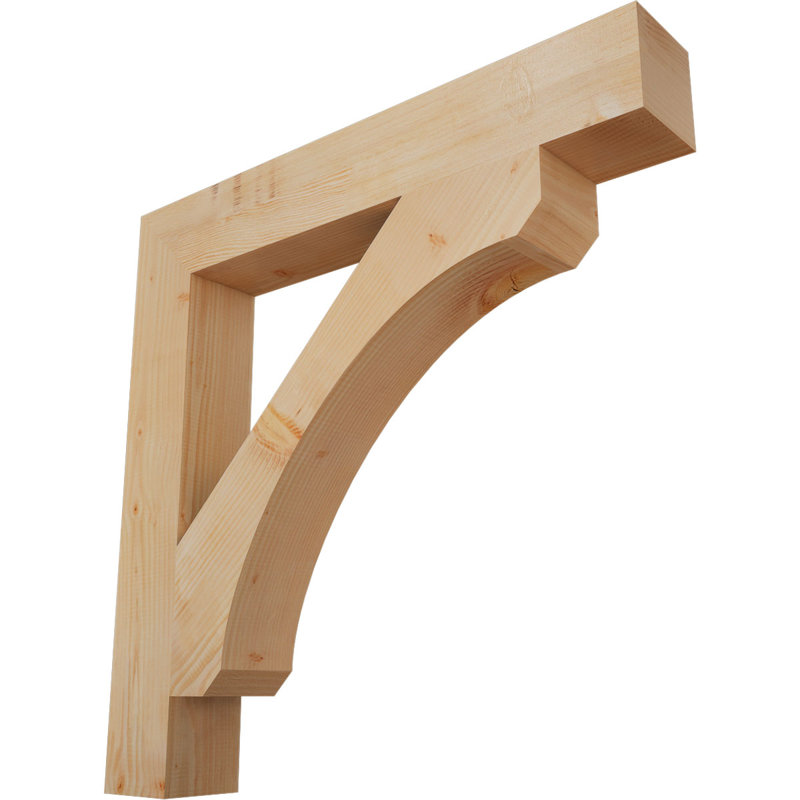 Support en bois / corbeau H 5,5 po x l 40 po BKTLEC05, Sapin de Douglas, H 40 po x l 5,5 po x P 40 po