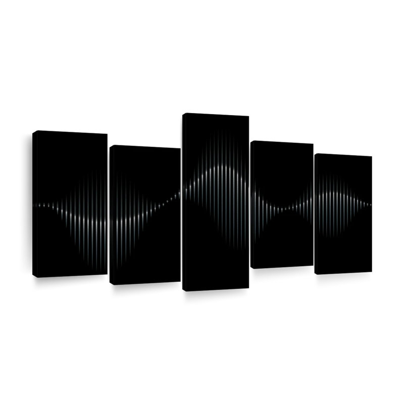 " Sound Wave " 5 - Pieces, 37" H x 74" W
