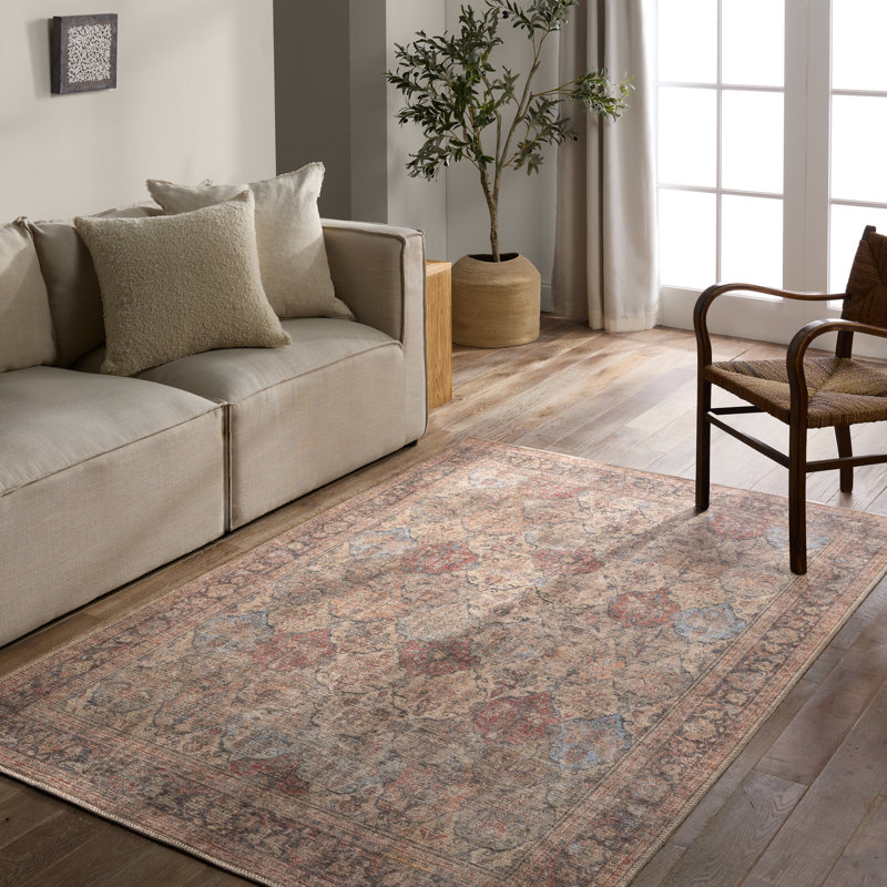 Vibe by Bungalow Rose Bhavesh Powerloomed Trellis Area Rug, Runner 3' x 8'