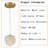 Modern Gold  Crystal Pendant Light With G9 Bulb Adjustable Height