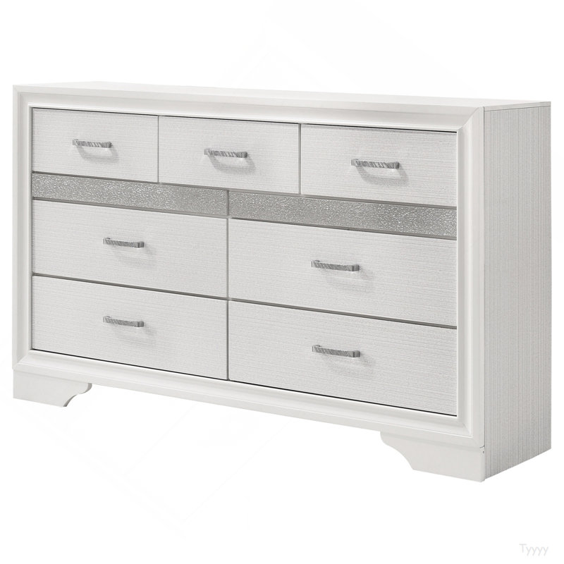 Commode 9 tiroirs Annie, Blanc