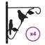4 supports de panier suspendus Winston Porter - acier noir