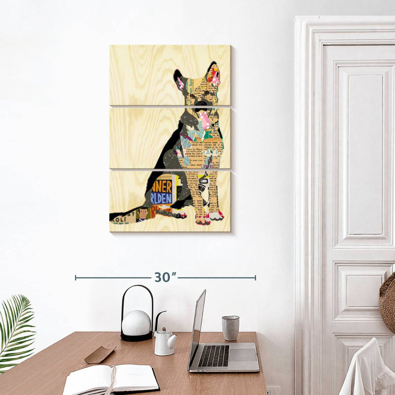 Brampt Shepherd Dog Collage, 32" H x 20" W