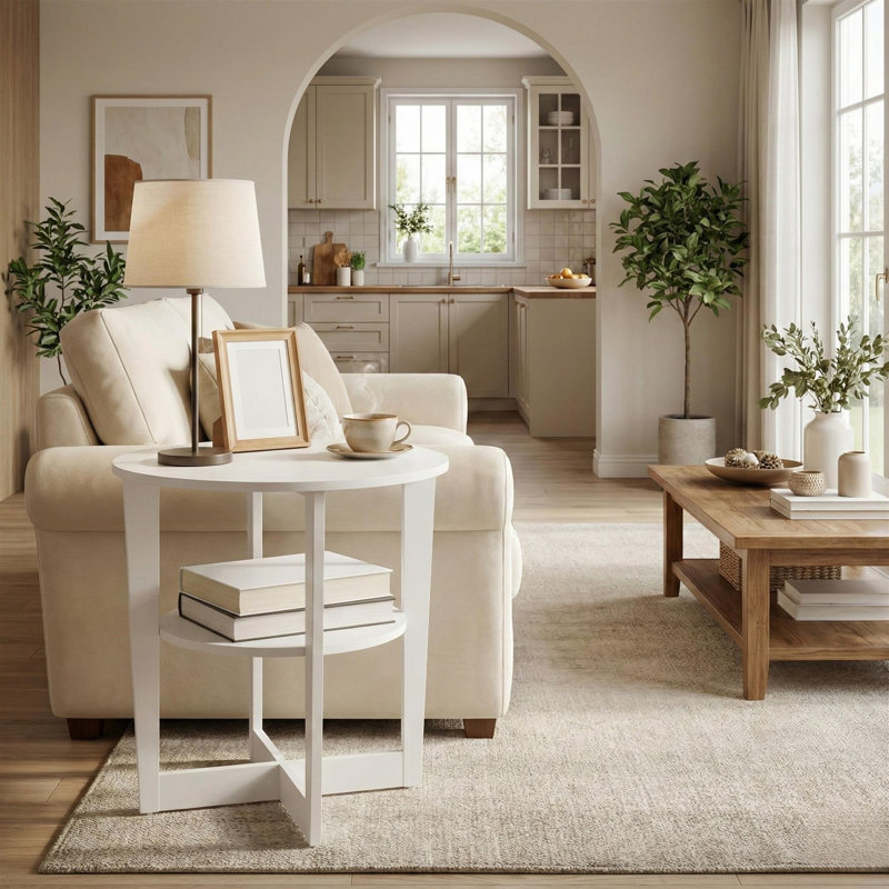 Table de bout ovale en noyer, Noyer