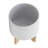 8" CHEVRON PLANTER W/ STAND, WHITE