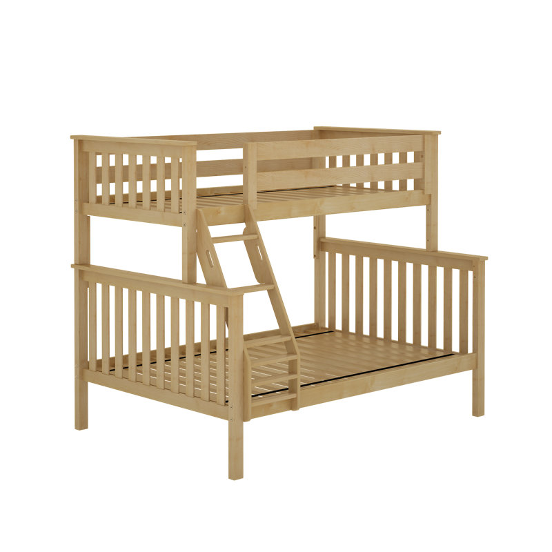  Benjahmin Kids Solid Wood Bunk Bed, Twin Over Full, Blue