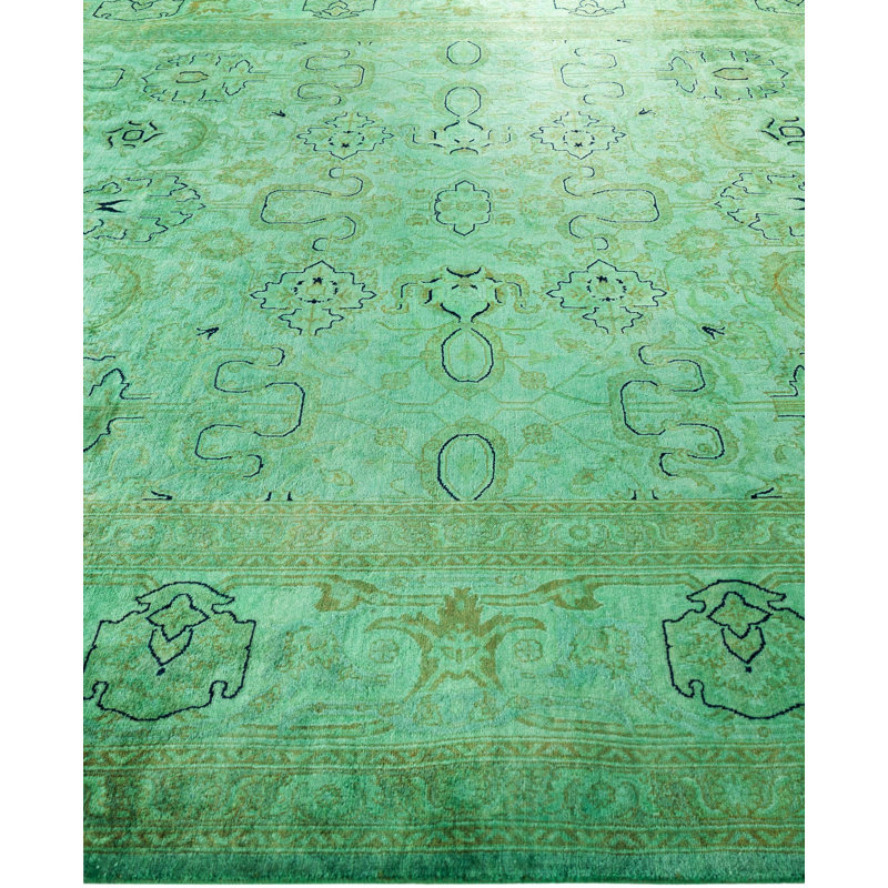 Tapis unique en laine 8 pi 1 po x 10 pi 3 po Huckstep