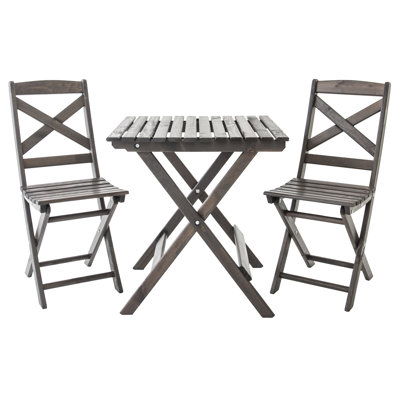 Arlott 2 - Person Wood Patio Dining Set with Square Table