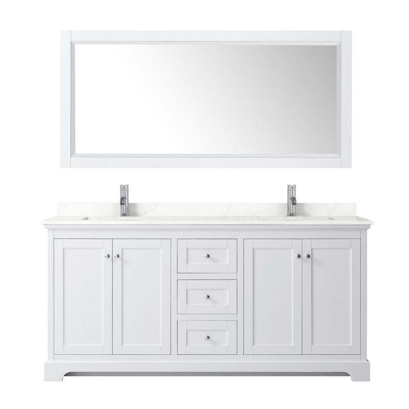 Meuble-lavabo double avec plateau Avery, Gris foncé, Quartz Giotto, Noir mat