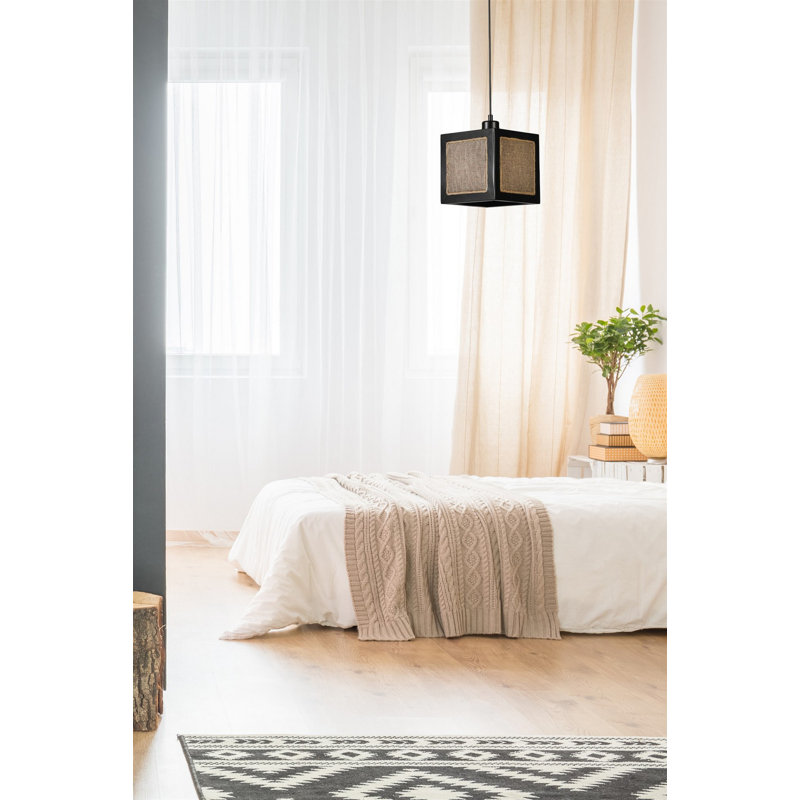 Chandle - Light Pendant, Rattan/Black