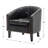 Boney 29" W Stain Resistant Faux Leather Tufted Barrel Chair-537554912
