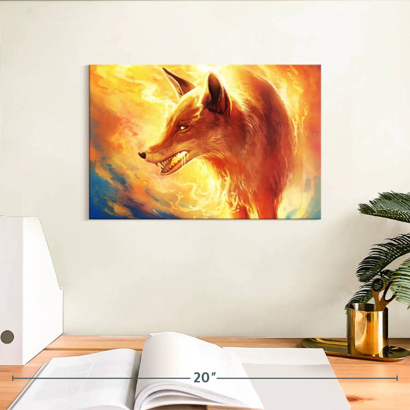 Brampt Fire Fox, 8" H x 12" W