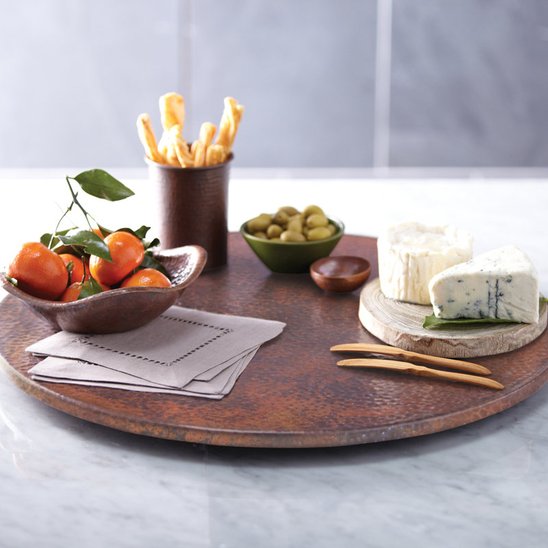 Lazy Susan, Tempered Copper, 1.5" H x 30" W x 30'' D