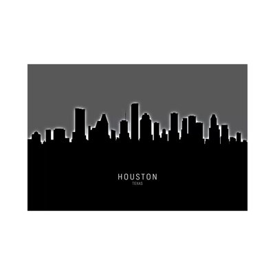 Houston Texas Skyline by Michael Tompsett - 1 Piece Wrapped Canvas Wall Art