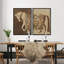 Abstrait abstrait cheval beige Moody fleur rétro antique rétro rustique Wall Art Decor-102833312-102833314