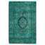 Overdyed Hand-Knotted Wool Modern-Contemporary Green Area Rug 2' 8" x 4' 2"