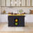53" Drop-Leaf Countertop Kitchen Cart With Spice Rack & Towel Rack-816853043