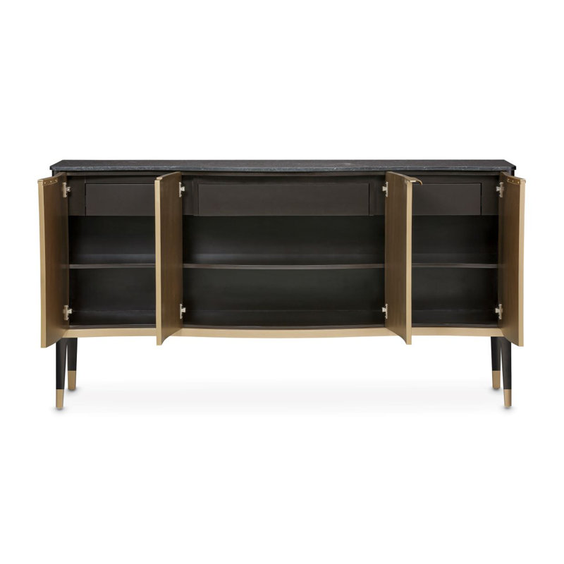 Malibu Crest 74.5'' W Sideboard, Dark Espresso/Mahogany