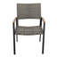 Chaise de salle à manger - siège de patio gris avec filet en maille confortable