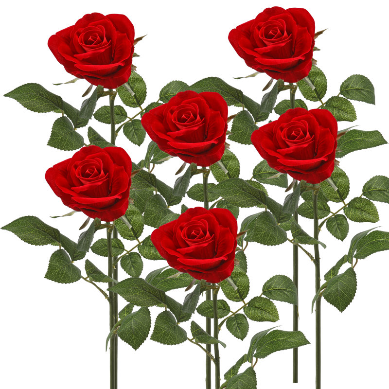 Tige de 25 po en velours rose