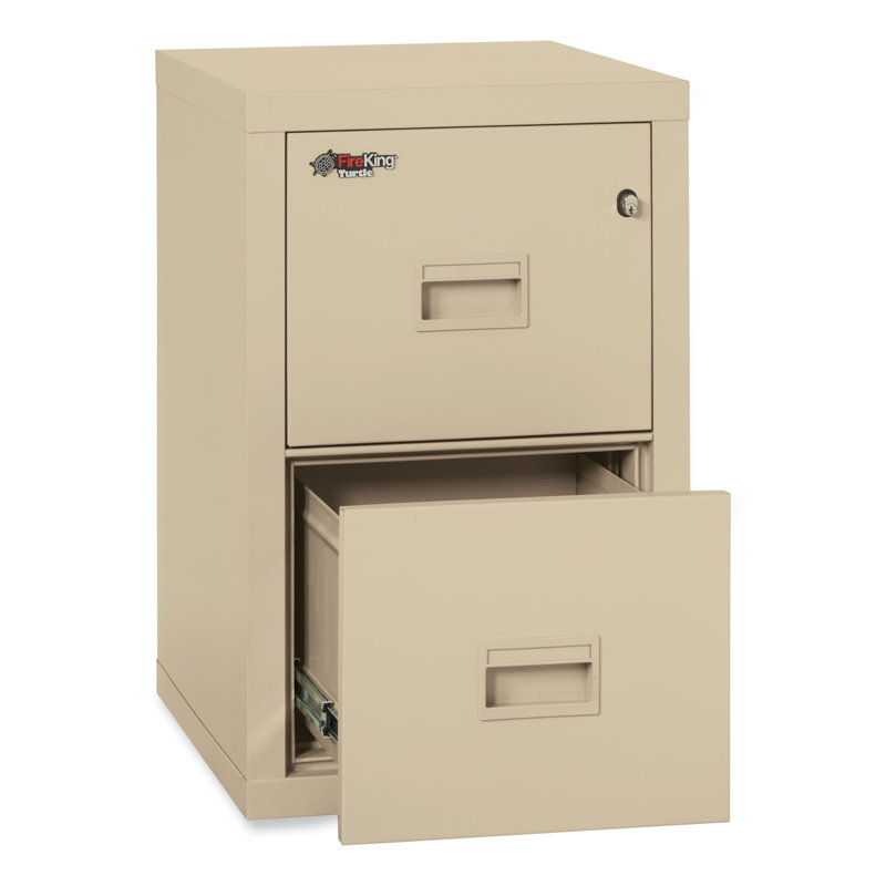 Parchment 2-Drawer Fireproof and Water-Resistant Vertical Filing Cabinet