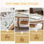Table basse ronde en bois avec plateau en verre, table centrale circulaire en bois massif avec pieds incurvés et plateau en verre trempé amovible, table basse pour le salon, espace restreint, assemblage facile