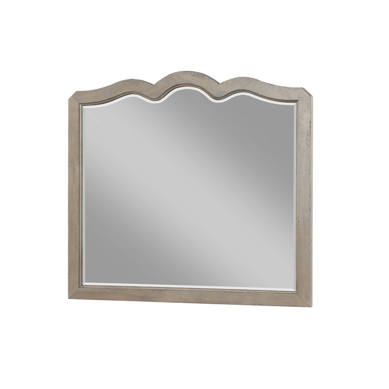 Miroir Grove avec finition en peuplier blanc et détails - 43 po de large - Placages modernes de style champêtre français sans assemblage 38