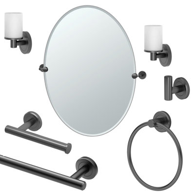 Latitude2 7 - Piece Bathroom Hardware Set