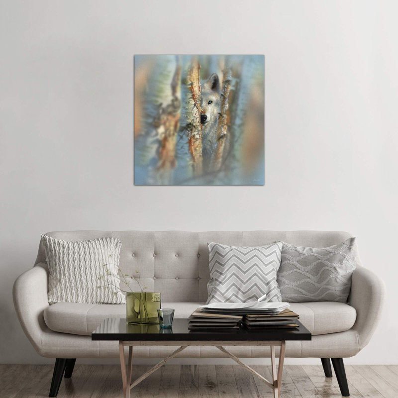 Focused - White Wolf by Collin Bogle - Print on Canvas, No Frame, 45.72 cm H x 45.72 cm W x 1.91 cm D