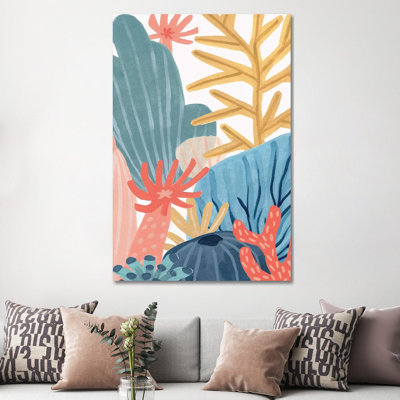 Paper Reef I by June Erica Vess - Wrapped Canvas Painting