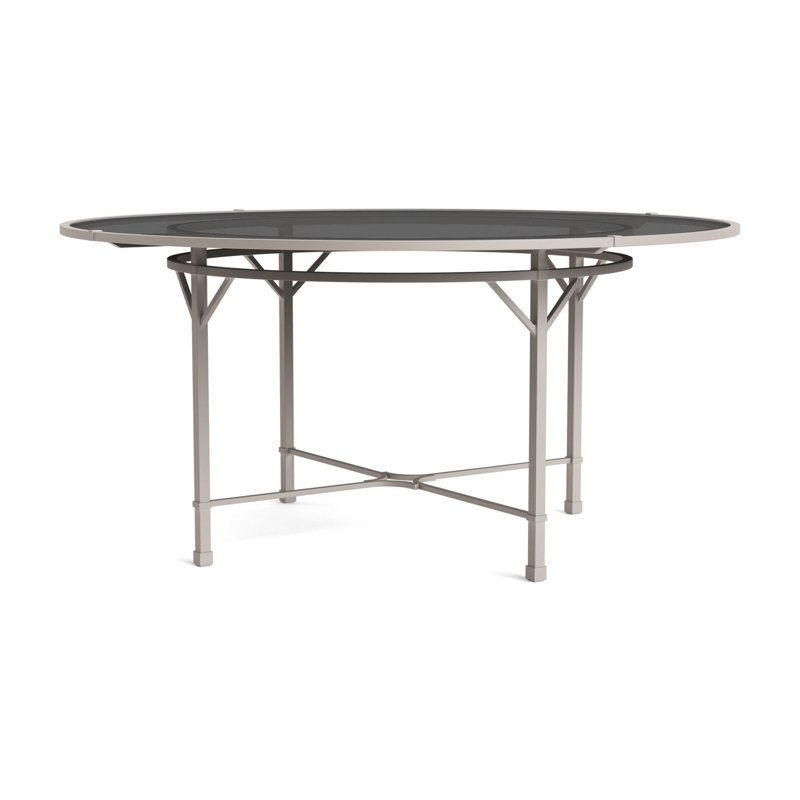 Venetian Outdoor Round Dining Table, 60" D, Dove Smooth